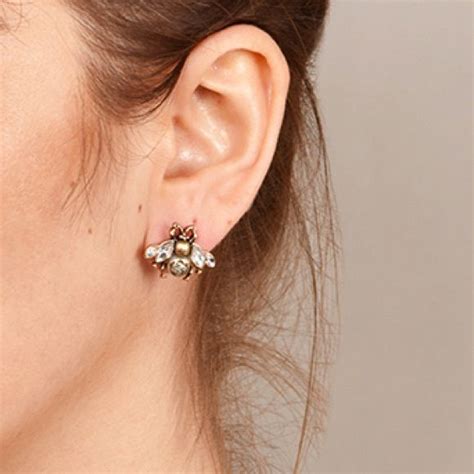 gucci bee pearl earrings|gucci pearl earrings dupe.